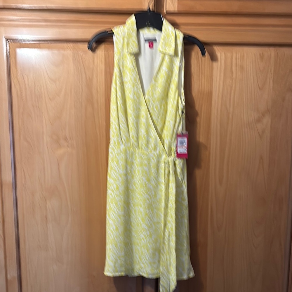 Vince Camuto Light Yellow Floral Dress